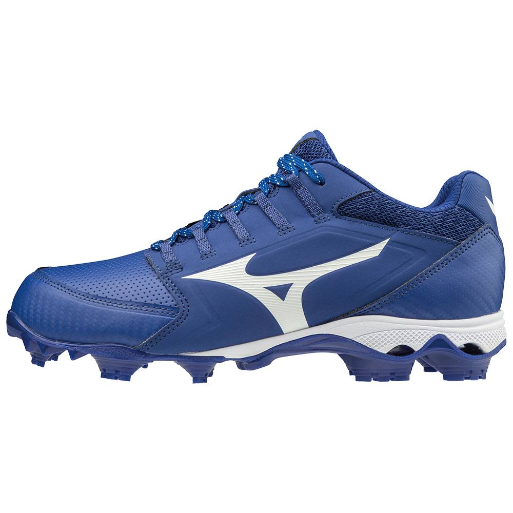 Mizuno Women's 9-Spike Advanced Finch Elite 4 TPU Molded Softball Cleats Royal/White (320590-JCM)